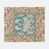 Couverture Polaire Daffodique chintz papier peint à fleurs Art nouvea (Devant (Horizontal))