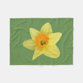 Couverture Polaire Daffodique de printemps jaune (Devant (Horizontal))