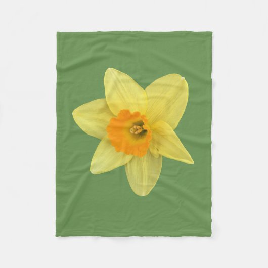 Couverture Polaire Daffodique de printemps jaune (Devant)