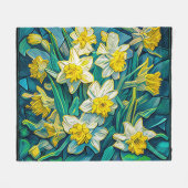Couverture Polaire Daffodiques impressionnistes (Devant (Horizontal))