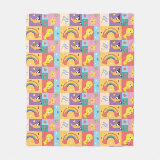 Couverture Polaire DAFFY DUCK™ & TWEETY™ - Motif de fierté (Devant)