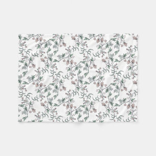 Couverture Polaire Dainty Rose Botanique Nouveau-né Nursery Blanket C