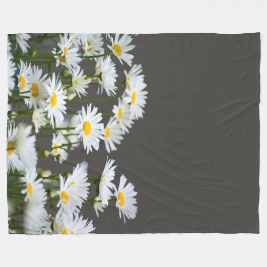 Couverture Polaire Daisies on Grey (Devant (Horizontal))