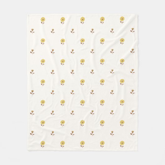 Couverture Polaire Daisy Dreams Jaune Brown (Devant)