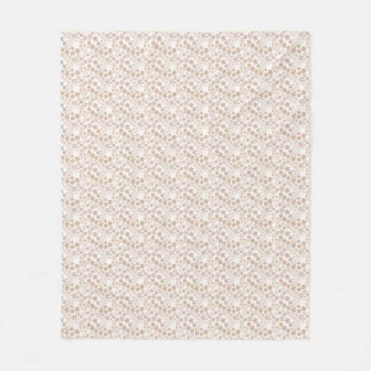 Couverture Polaire Daisy Flowers Beige Floral Aesthetic Ditsy Tan (Devant)