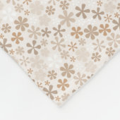 Couverture Polaire Daisy Flowers Beige Floral Aesthetic Ditsy Tan (Coin)