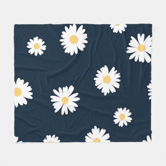 Couverture Polaire Daisy On Blue Motif (Devant (Horizontal))
