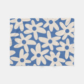 Couverture Polaire Daisy Time Retro Moderne Floral Abstrait Motif (Devant (Horizontal))
