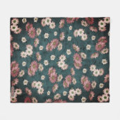 Couverture Polaire Daisy Whispers Pastel Garden Arrière - plan bleu-v (Devant (Horizontal))