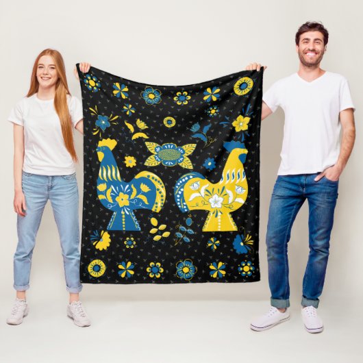 Couverture Polaire Dala Rooster suédois (En situation)