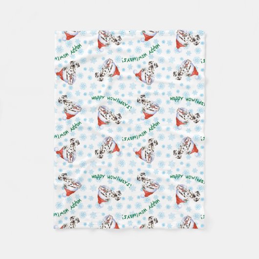 Couverture Polaire Dalmate heureux de Howlidays (Devant)