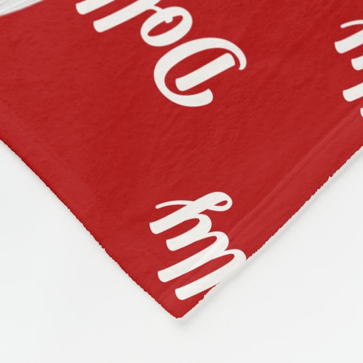 Couverture Polaire Dalmatian Dog Name on Red Christmas Holiday (Coin)