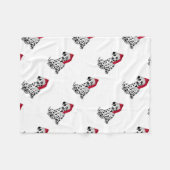 Couverture Polaire Dalmatie de Noël (Devant (Horizontal))