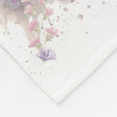 Couverture Polaire Dalmatie mère chien Floral (Coin)