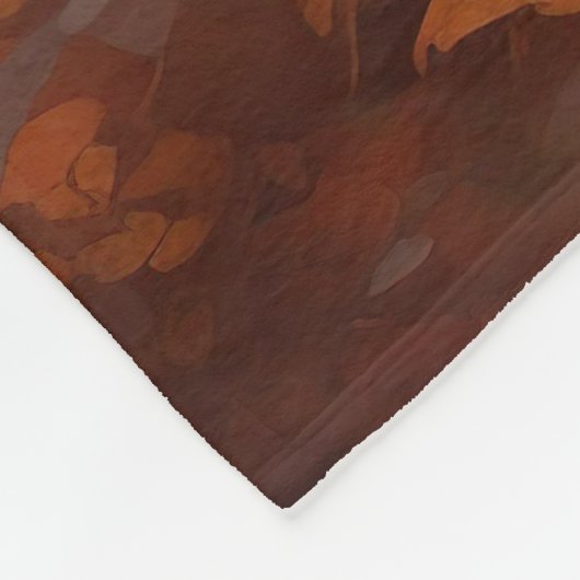 Couverture Polaire Dalmatien en automne Feuilles automne Inspirer (Coin)