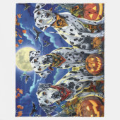 Couverture Polaire Dalmatien Halloween Épouvantable (Devant)