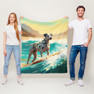Couverture Polaire Dalmation Plage Surf Peinture