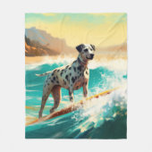 Couverture Polaire Dalmation Plage Surf Peinture (Devant)