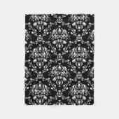 Couverture Polaire Damas noir et blanc (Devant)