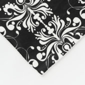 Couverture Polaire Damask appelée noire et blanche (Coin)