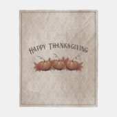 Couverture Polaire Damask, Citrouille de Thanksgiving (Devant)