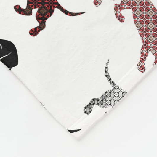 Couverture Polaire Damask Dackel mignon Dachshunds (Coin)