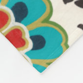 Couverture Polaire Damask Floral Patterns Plum Turquoise (Coin)