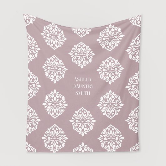 Couverture Polaire Damask Regency Classique Rose Pâle
