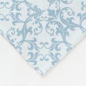 Couverture Polaire Damassé bleu-clair (Coin)