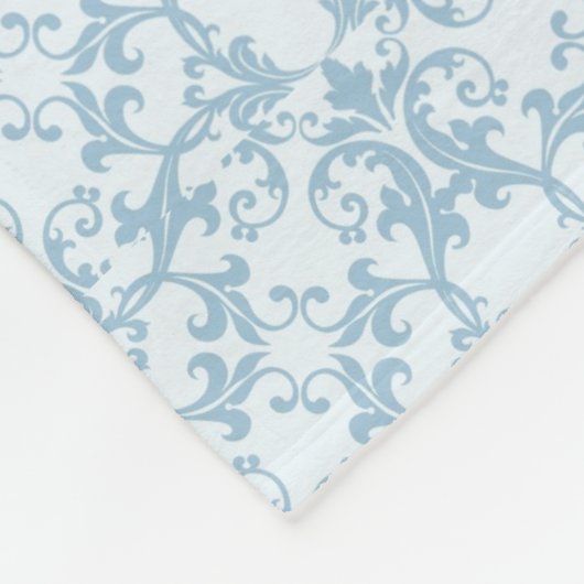 Couverture Polaire Damassé bleu-clair (Coin)