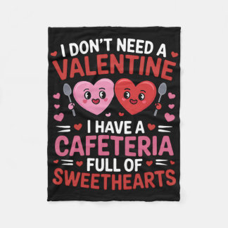 Couverture Polaire Dame de cantine drôle pour la Saint-Valentin Femme
