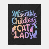 Couverture Polaire Dame de chat misérable sans enfants (Devant)