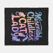 Couverture Polaire Dame de chat misérable sans enfants (Devant (Horizontal))