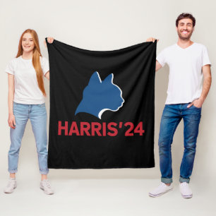 Couverture Polaire Dame de chat sans enfants drôle pour citation 2024