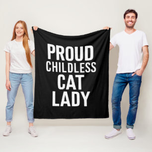 Couverture Polaire Dame de chat sans enfants pour femme chat maman Da
