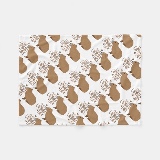 Couverture Polaire dame folle de capybara (Devant (Horizontal))