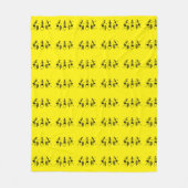 Couverture Polaire Dance Inspirationnelle, Art Africain Cute Jaune (Devant)