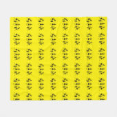Couverture Polaire Dance Inspirationnelle, Art Africain Cute Jaune (Devant (Horizontal))