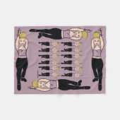 Couverture Polaire Dancer Fleece Blanche Lilac & Noir (Devant (Horizontal))