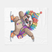 Couverture Polaire Dancing Clown Dabbing Éffrayant Halloween paresse  (Devant (Horizontal))