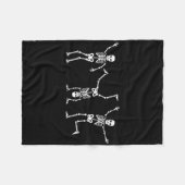 Couverture Polaire Dancing Skeletons Dance Challenge Halloween effray (Devant (Horizontal))