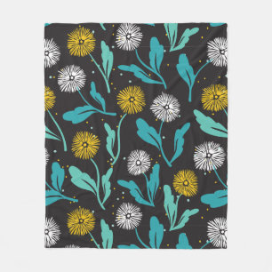 Couverture Polaire Dandelion de printemps Fleurs et design Feuille