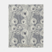 Couverture Polaire Dandelion monochrome moderne (Devant)