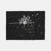 Couverture Polaire Dandelion Puzzle Ruban Inspiration Autisme Aware (Devant (Horizontal))