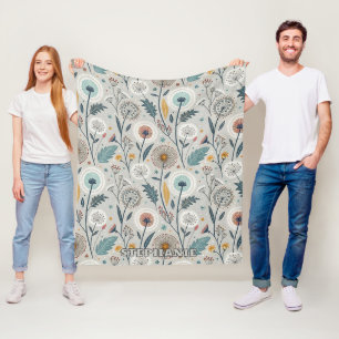 Couverture Polaire Dandelion Whimsical & Floral Folal Art sans coutur