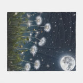 Couverture Polaire Dandelions En Lumière Lune (Devant (Horizontal))