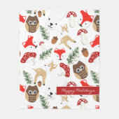 Couverture Polaire Dans la forêt Motif de Noël (Devant)