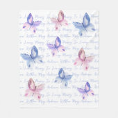 Couverture Polaire Dans l'amour de la mémoire papillon Monogramme Tri (Devant)