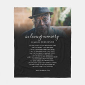 Couverture Polaire Dans Love Nom de mémoire, Citation personnalisée e (Devant)