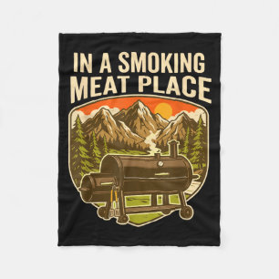 Couverture Polaire Dans un endroit de viande fumée drôle de barbecue
